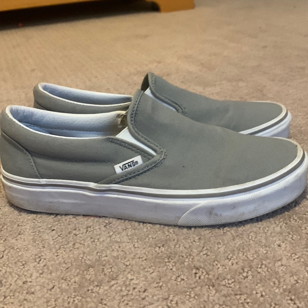 GRAY SLIP ON VANS